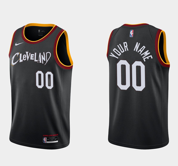 Men's Cleveland Cavaliers Active Player Custom Black Stitched Basketball Jersey